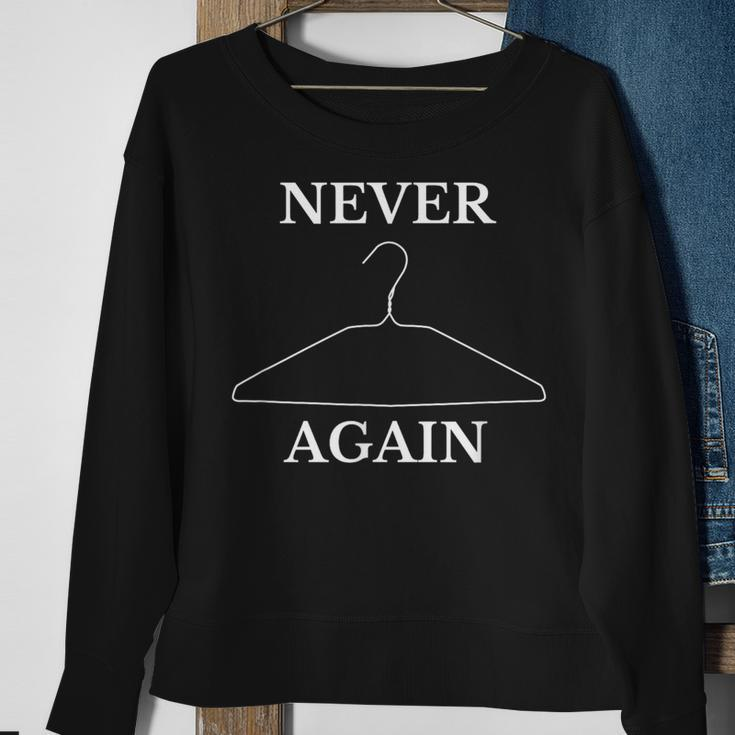 Never Again Metal Wire Clothes Hanger Sweatshirt Gifts for Old Women