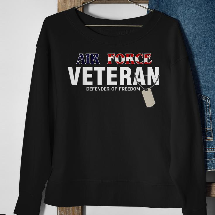 Air Force Veteran Defender Of Freedom Cool Gift Sweatshirt Gifts for Old Women