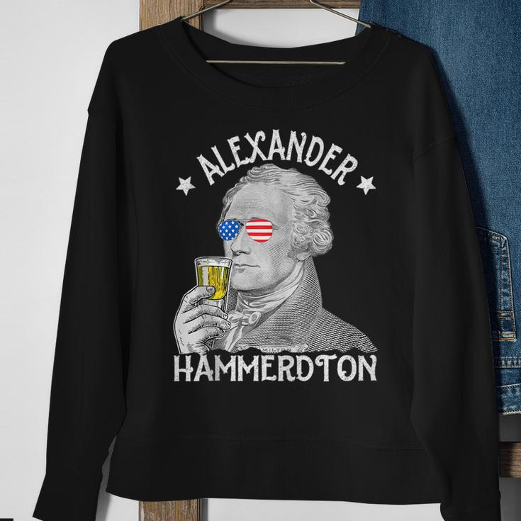 Alexander Hammerdton Funny 4Th Of July Drinking Hamilton Sweatshirt Gifts for Old Women