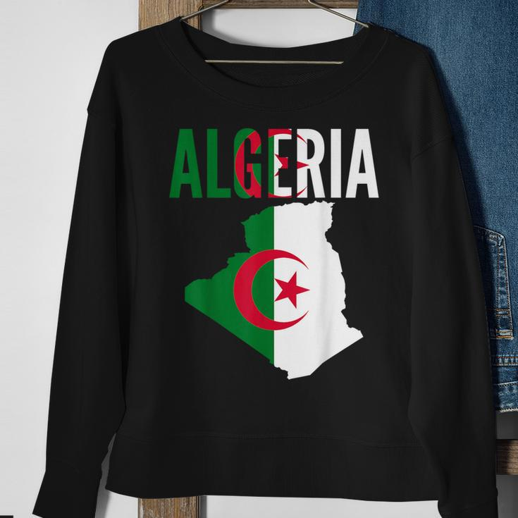 Algerian Algeria Country Map Flag Sweatshirt Gifts for Old Women