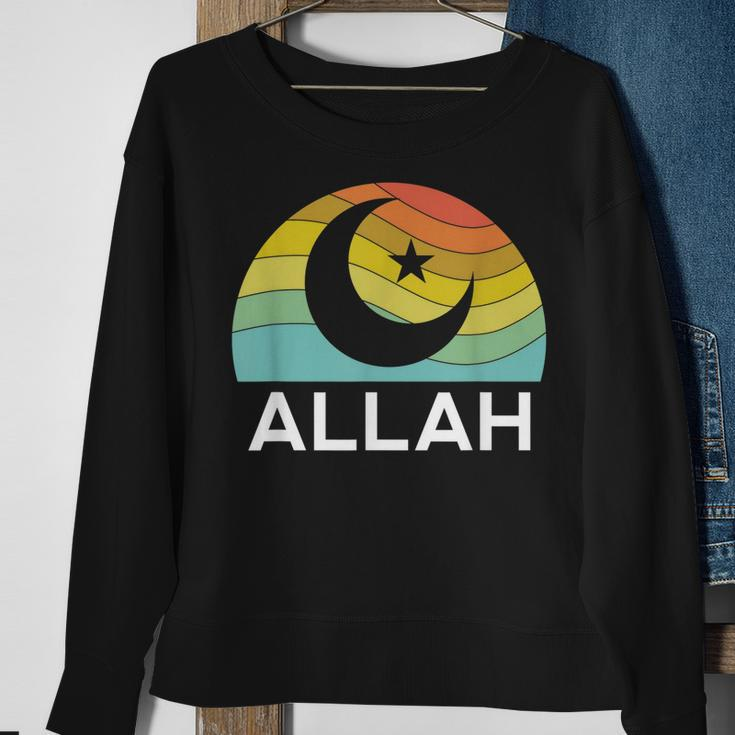 Allah Symbol Islam Muslim 5 Percent Star Nation Ramadan Gift Sweatshirt Gifts for Old Women