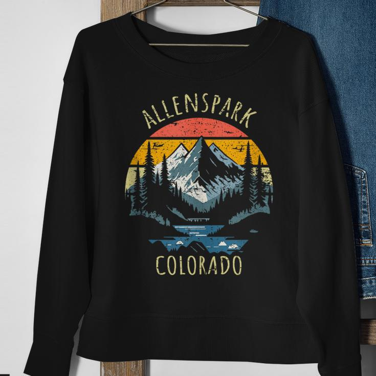 Allenspark Colorado Usa Retro Mountain Vintage Style Sweatshirt Gifts for Old Women