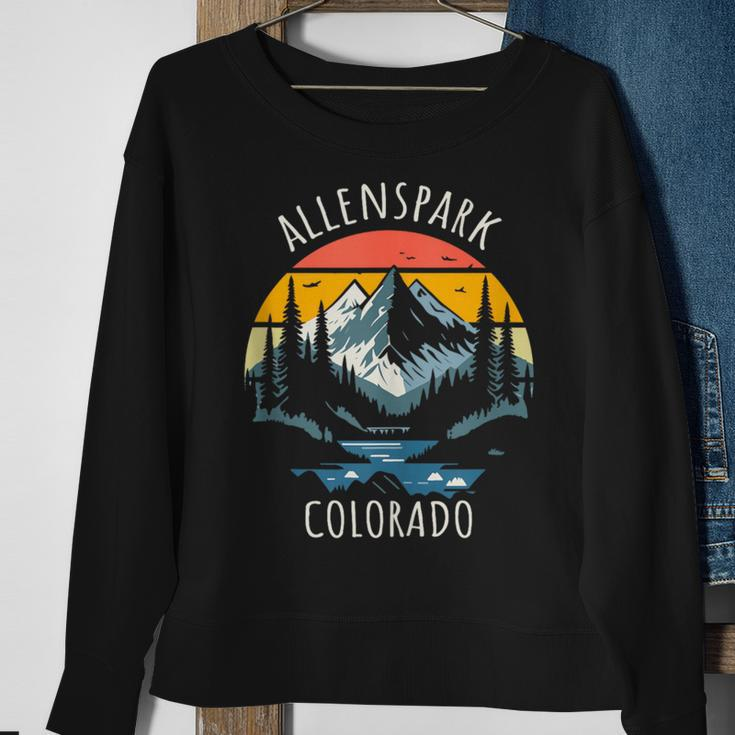 Allenspark Colorado Usa Retro Style Mountain Sweatshirt Gifts for Old Women