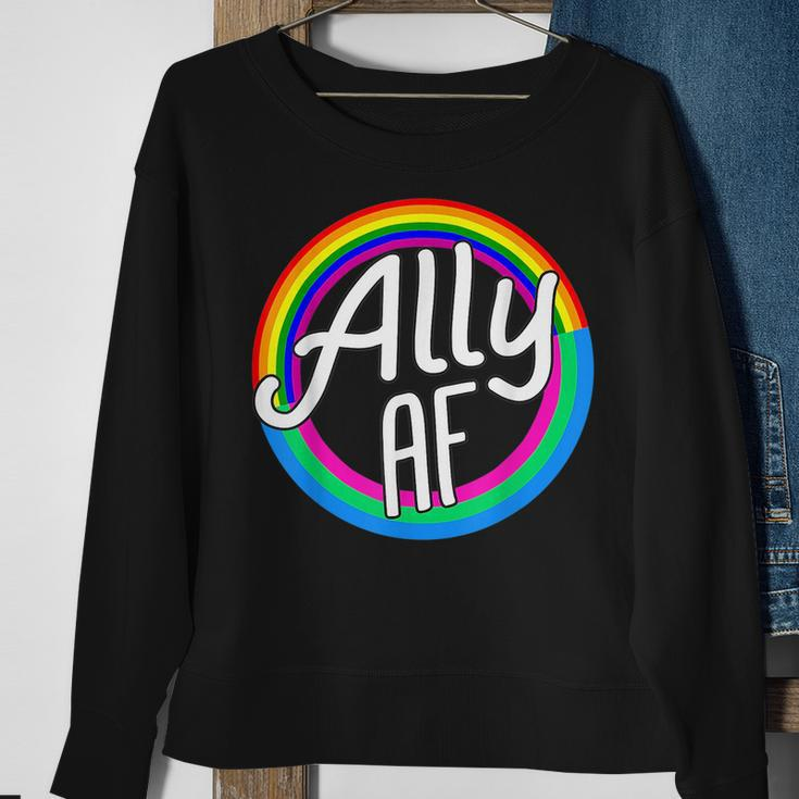 Ally Af Poly Flag Polysexual Equality Lgbt Pride Flag Love Sweatshirt Gifts for Old Women