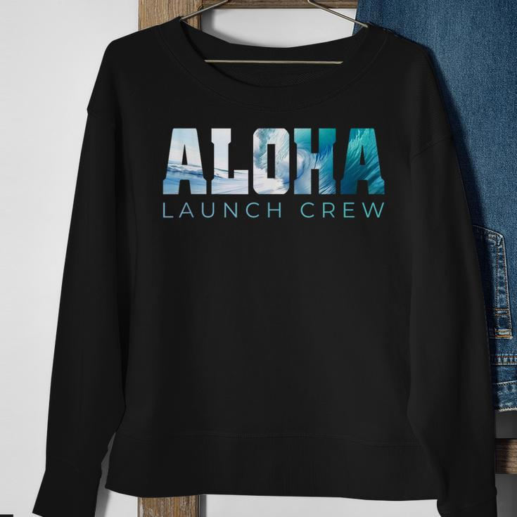 Aloha Big Wave Surf Camo Ocean In Honolulu Hawaii Oahu Maui Sweatshirt Gifts for Old Women
