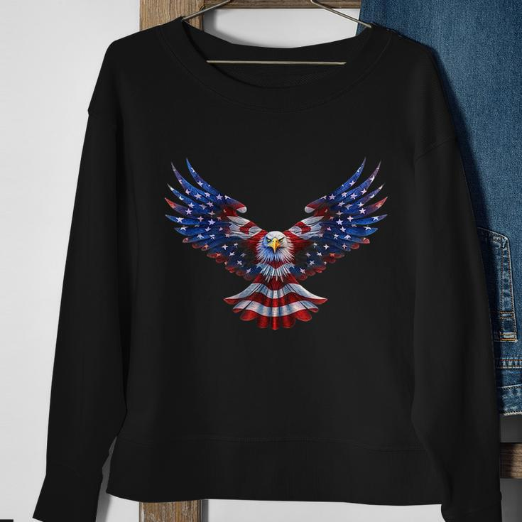 American Eagle Flag Usa 4Th Of July Sweatshirt Gifts for Old Women