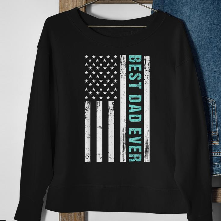American Flag Best Dad Ever Fathers Day Sweatshirt Gifts for Old Women