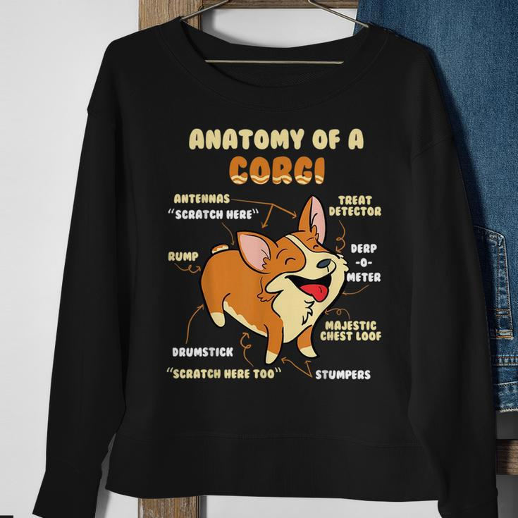 Anatomy Of A Corgi Pet Dog Lover Sweatshirt Gifts for Old Women