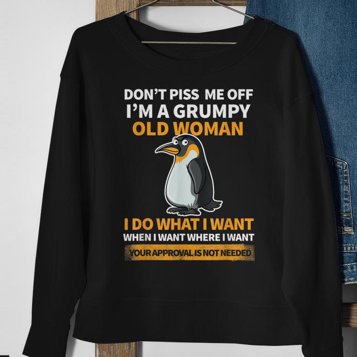 Angry Penguin Im A Grumpy Old Woman I Do What I Want Sweatshirt Gifts for Old Women