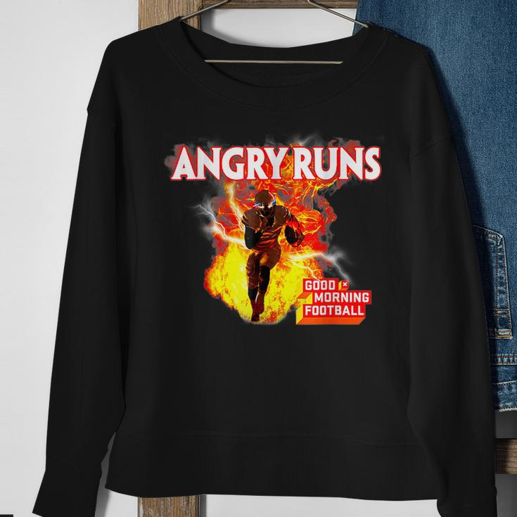 Angry Runs Good Morning Football Angry Runs Football Sweatshirt Gifts for Old Women