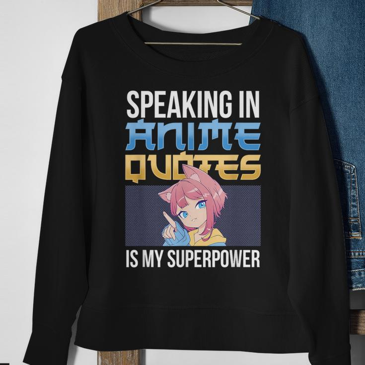 Anime Sad Quotes Dialogue Famous Line Scene Characters Sweatshirt Gifts for Old Women