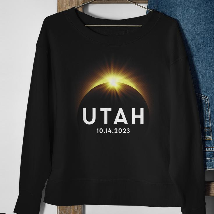Annular Solar Eclipse October 14 2023 Utah Souvenir Sweatshirt Gifts for Old Women