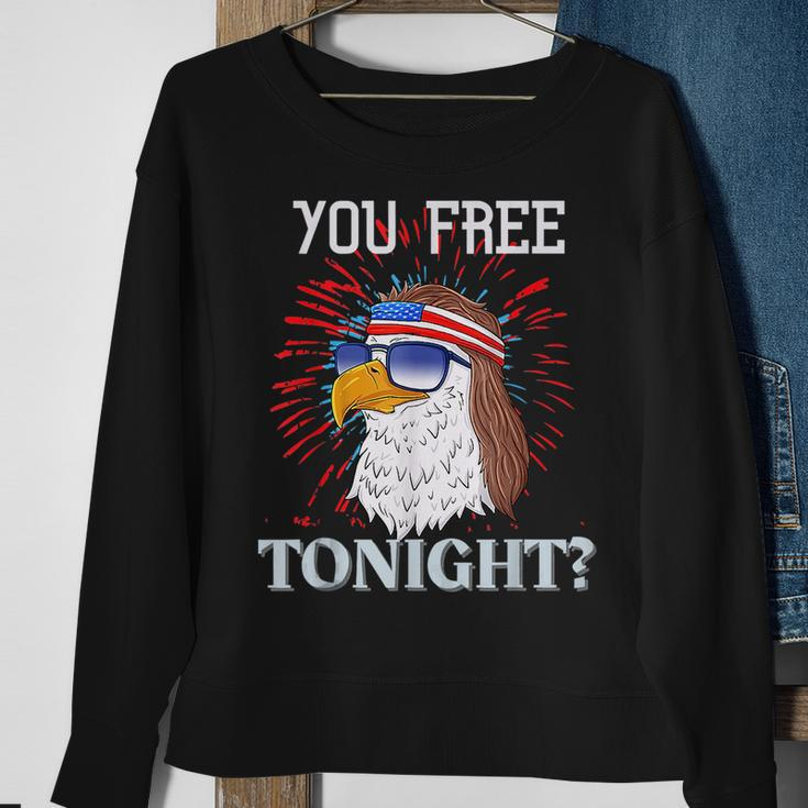Are You Free Tonight 4Th Of July American Bald Eagle Sweatshirt Gifts for Old Women