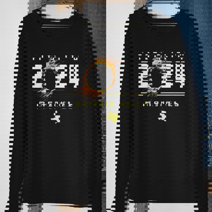 Artesia Wells Texas 2024 Total Solar Eclipse Sweatshirt Mazezy