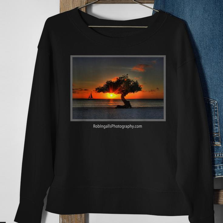 Aruba Divi Tree And Sailboat Sweatshirt Gifts for Old Women