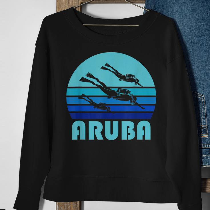 Aruba Scuba Diving Caribbean Diver Sweatshirt Gifts for Old Women