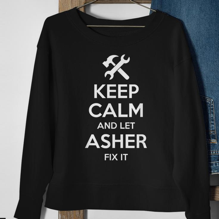 Asher Fix Quote Funny Birthday Personalized Name Gift Idea Sweatshirt Gifts for Old Women