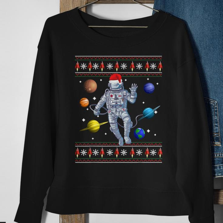 Astronaut Space Planets Lover Ugly Christmas Sweater Style Sweatshirt Gifts for Old Women