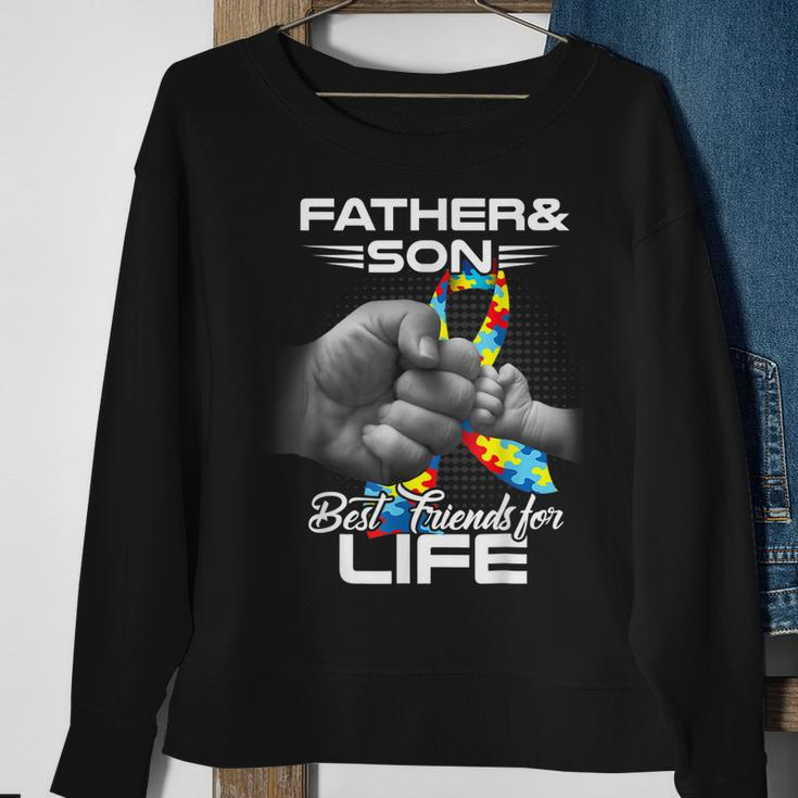 Autism Dad Father And Son Best Friends For Life Autism Sweatshirt Gifts for Old Women