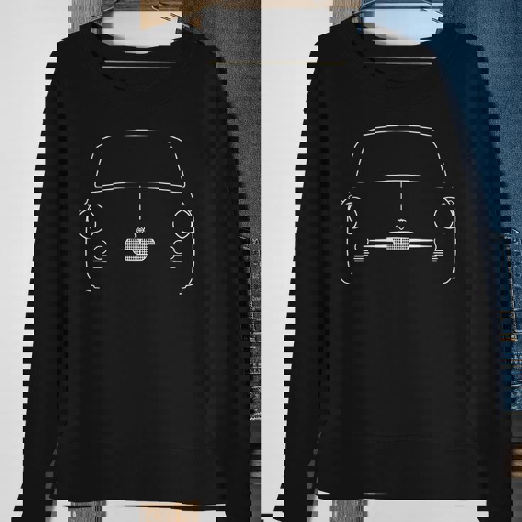 Autobianchi Bianchina Classic Car White Outline Graphic Sweatshirt Gifts for Old Women