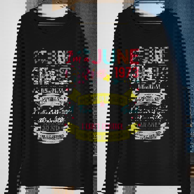Awesome Since 1973 48Th Birthday Im A June Girl 1973 Sweatshirt Gifts for Old Women