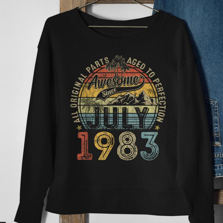 Awesome Since July 1983 Vintage Gifts Men 40Th Birthday 40Th Birthday Funny Gifts Sweatshirt Gifts for Old Women
