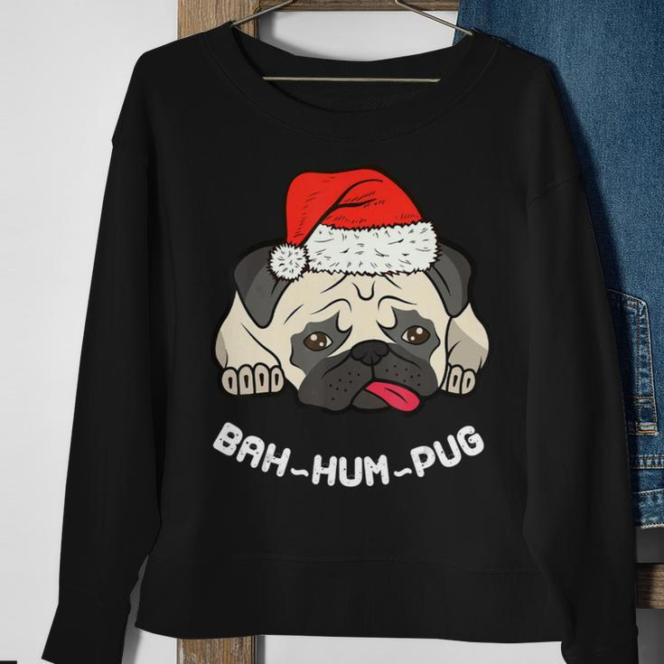 Bah Hum Pug Cute Funny Puppy Dog Pet Ch Sweatshirt Gifts for Old Women