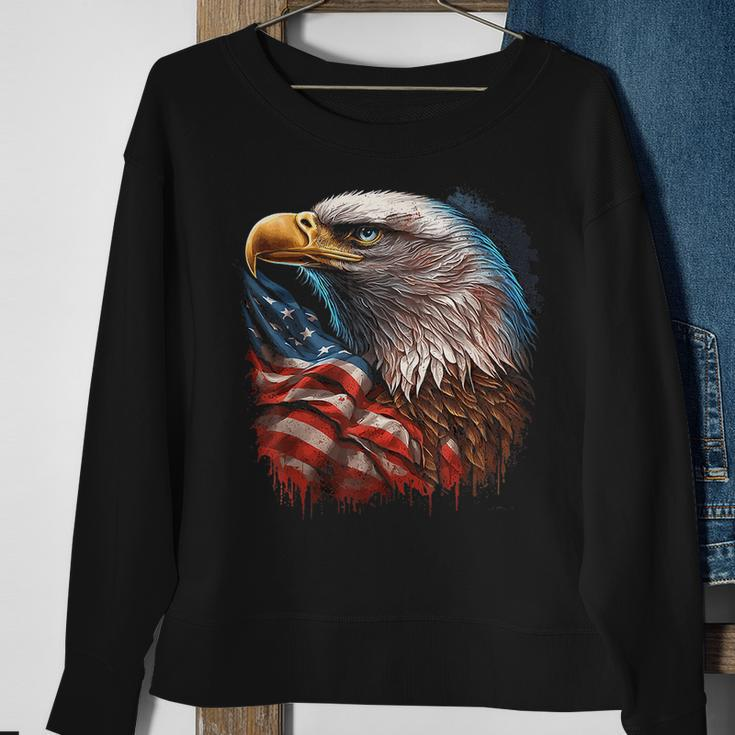 Bald Eagle Mullet American Flag Patriotic 4Th Of July Gift Sweatshirt Gifts for Old Women