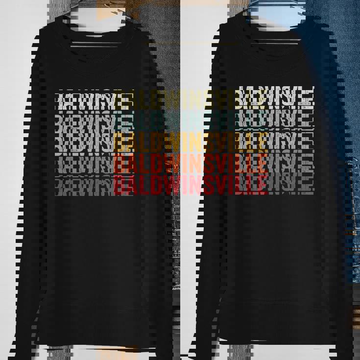 Baldwinsville New York Baldwinsville Ny Retro Vintage Text Sweatshirt Gifts for Old Women