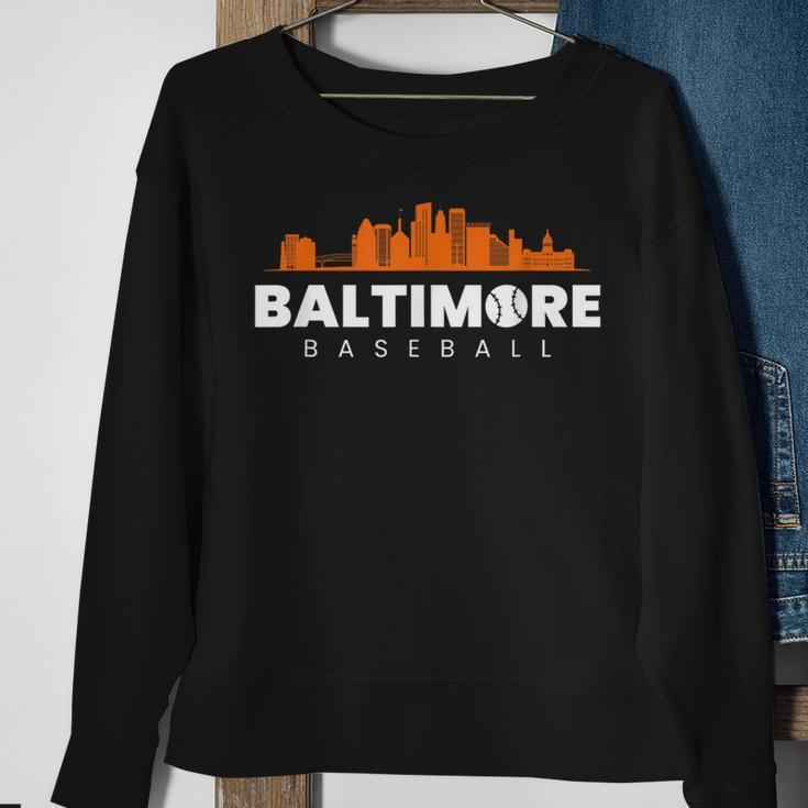 Baltimore Baseball Vintage Minimalist Retro Baseball Lover Sweatshirt Gifts for Old Women