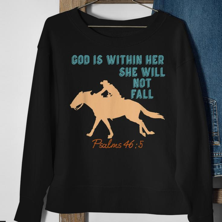 Barrel Racing Christian Cowgirl Western Gift Stuff Sweatshirt Gifts for Old Women