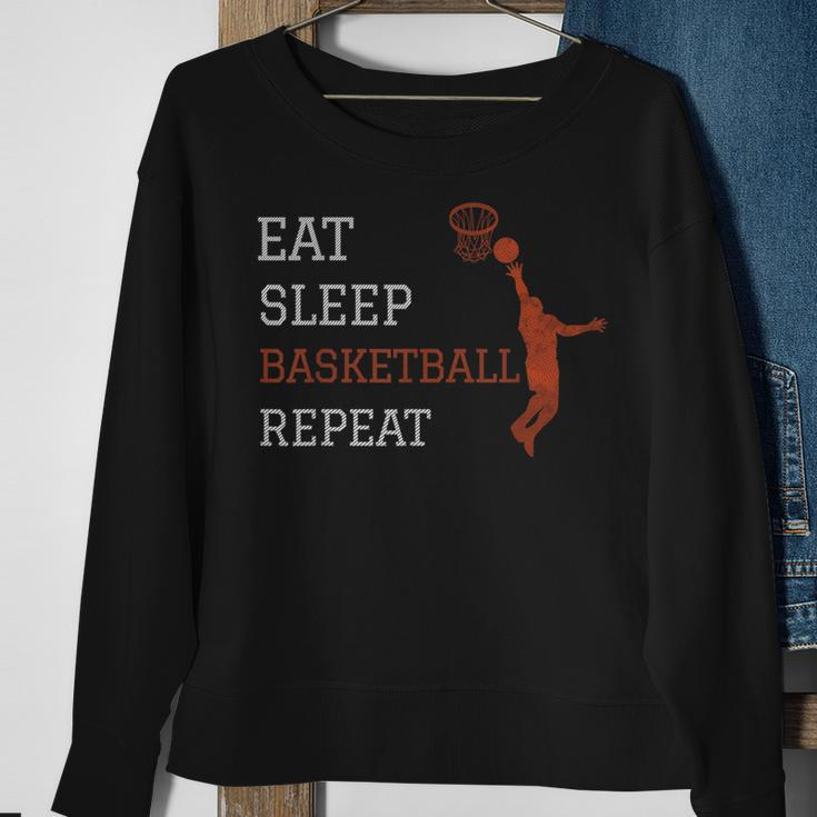 Basketball Coach Eat Sleep Basketball Repeat Basketball Sweatshirt Gifts for Old Women