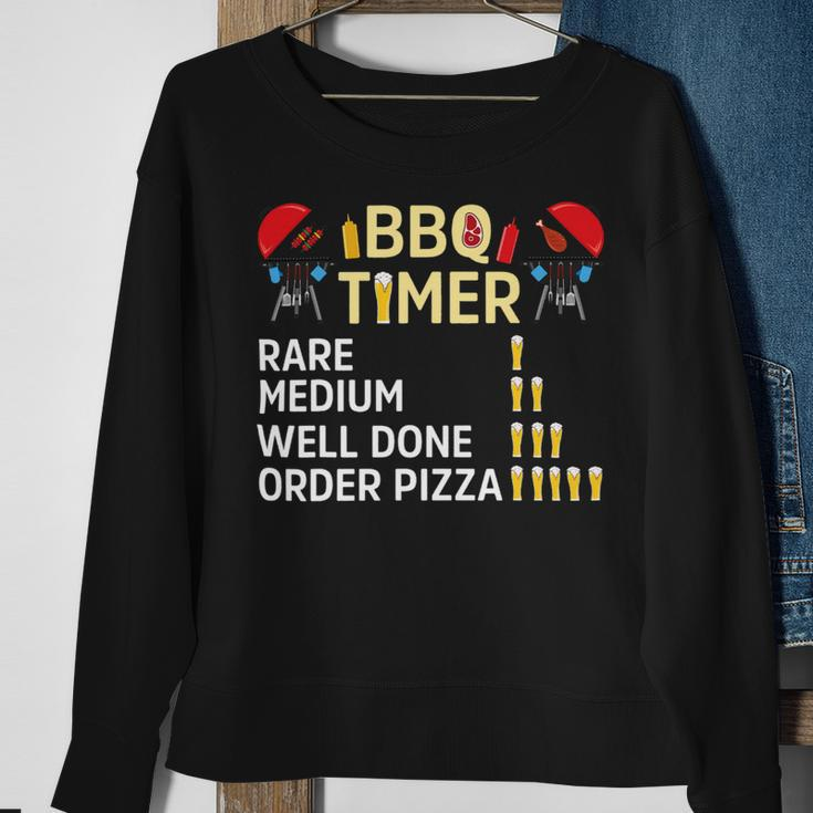 Beer Funny Bbq Timer Barbecue Grill Master Grilling Drinking Beer Sweatshirt Gifts for Old Women