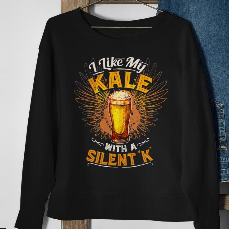 Beer Funny Beer I Prefer My Kale With A Silent K Tshirt Sweatshirt Gifts for Old Women