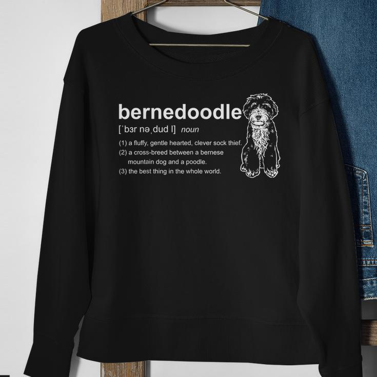 Bernedoodle Dog Definition Bernedoodle Sweatshirt Gifts for Old Women