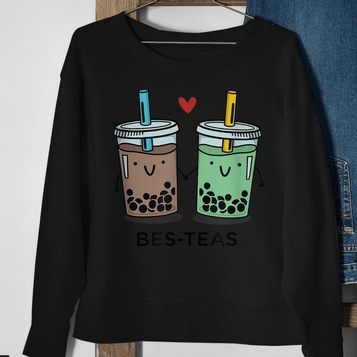 Bes-Teas - Besties Best Friends Bubble Tea Boba CuteSweatshirt Gifts for Old Women