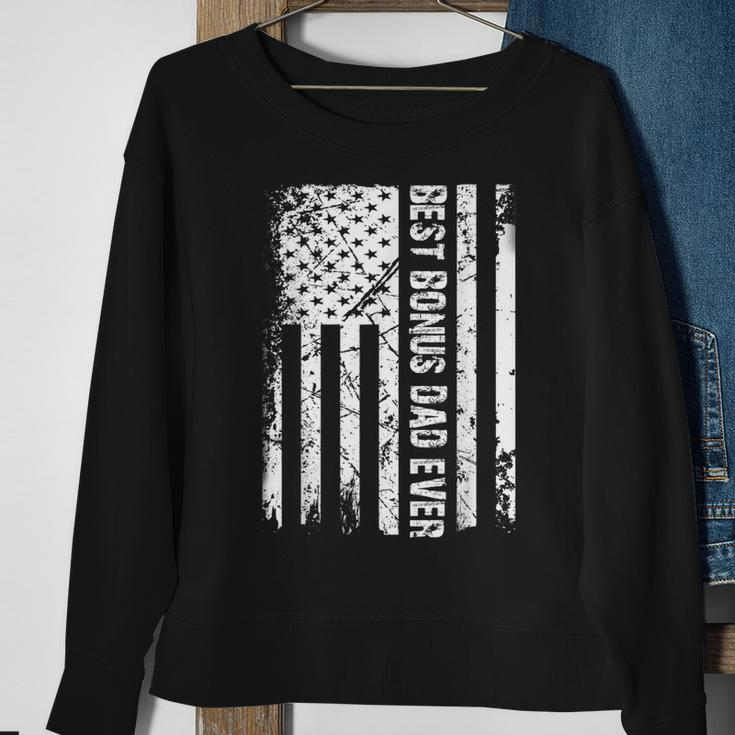 Best Bonus Dad Ever American Flag Father Day Gift Gift For Mens Sweatshirt Gifts for Old Women