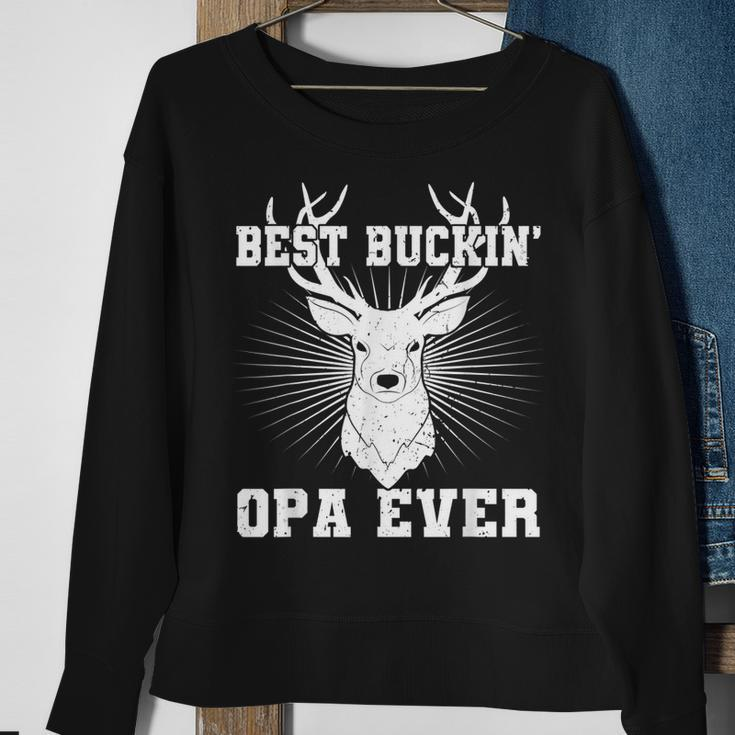 Best Buckin Opa Ever Hunting Hunter Fathers Day Gift Sweatshirt Gifts for Old Women