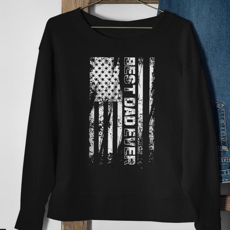 Best Dad Ever Us American Flag Fathers Day Dad Patriotic Sweatshirt Gifts for Old Women