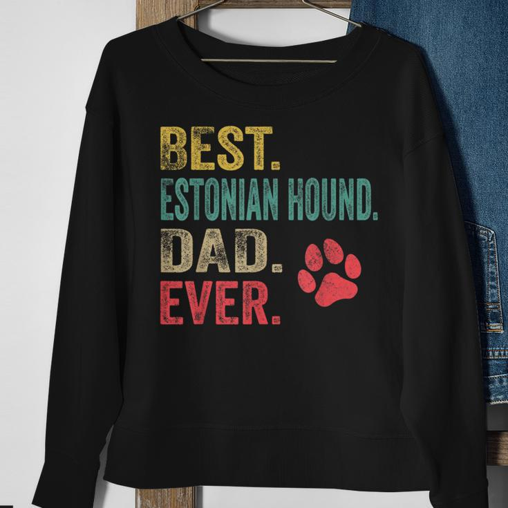 Best Estonian Hound Dad Ever Vintage Father Dog Lover Sweatshirt Gifts for Old Women