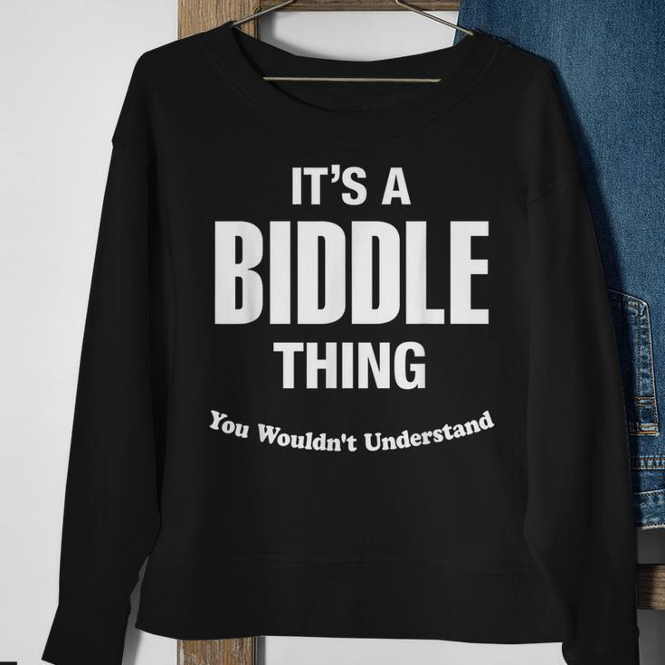 Biddle Thing Name Family Funny Sweatshirt Gifts for Old Women