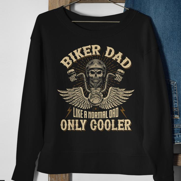 Biker Dad Motorcycle Fathers Day For Funny Father Biker Sweatshirt Gifts for Old Women