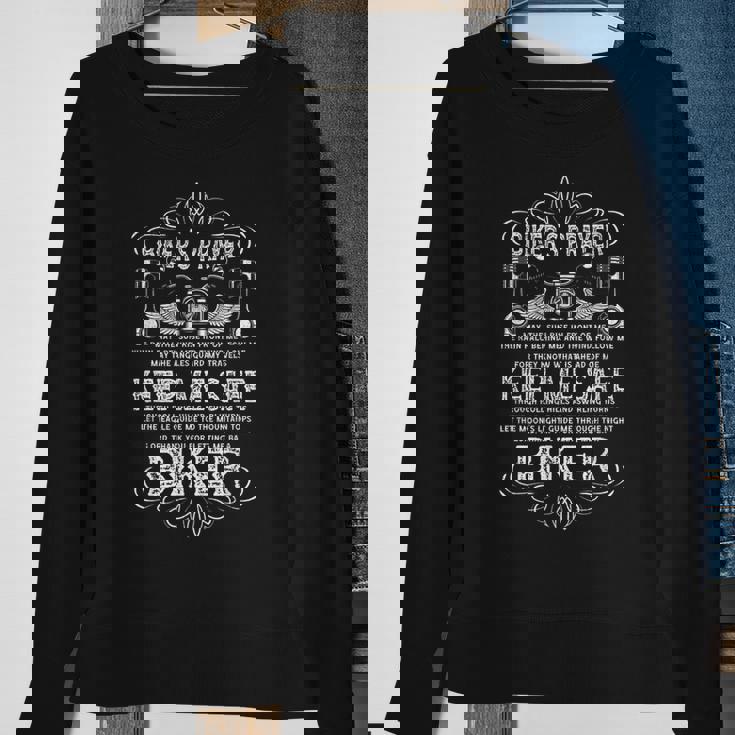 Bikers Prayer Vintage Motorcycling Biker Sweatshirt Gifts for Old Women