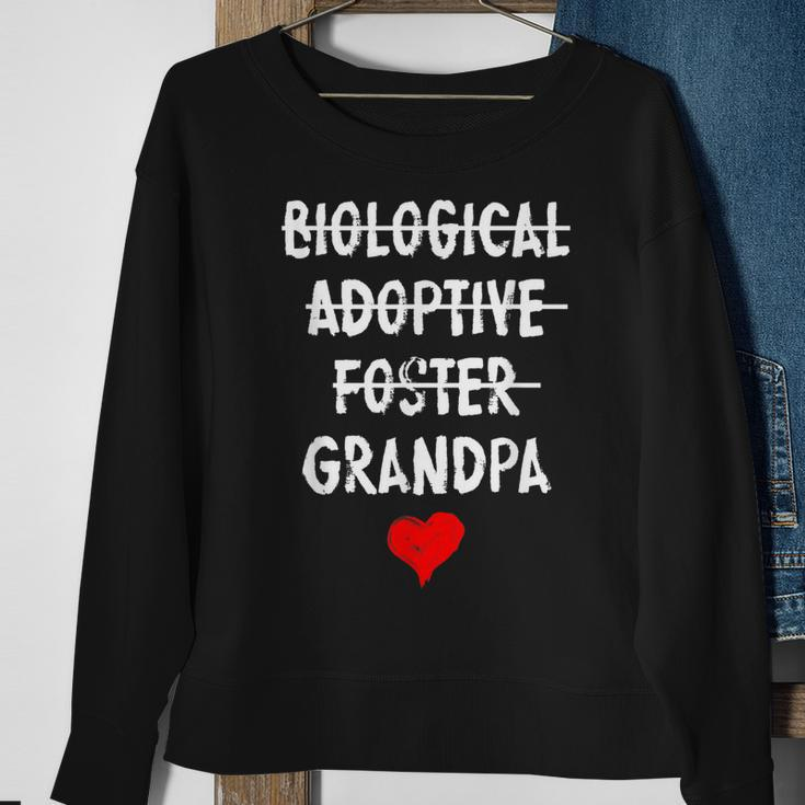 Biological Adoptive Foster Grandpa National Adoption Month Gift For Mens Sweatshirt Gifts for Old Women