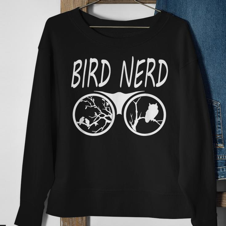 Birdwatcher Binoculars Nerd Bird Ornithology Sweatshirt Gifts for Old Women