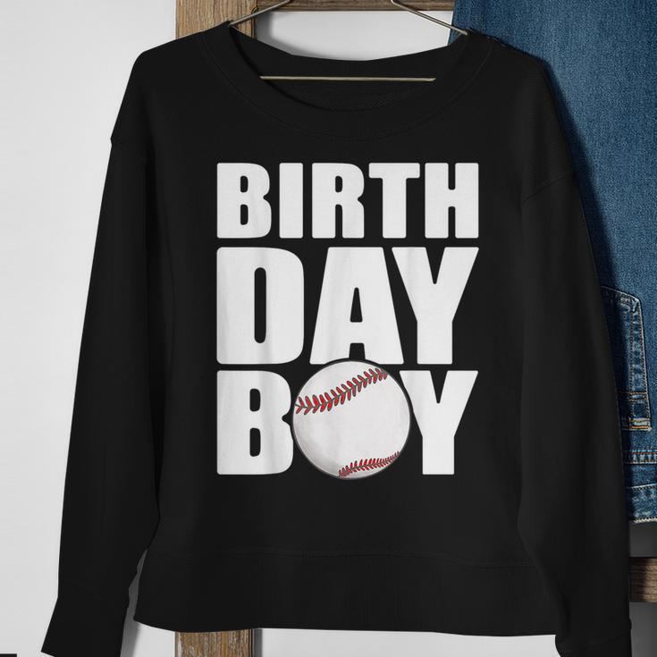 Birthday Boy Baseball Batter Catcher Pitcher Baseball Theme Sweatshirt Gifts for Old Women