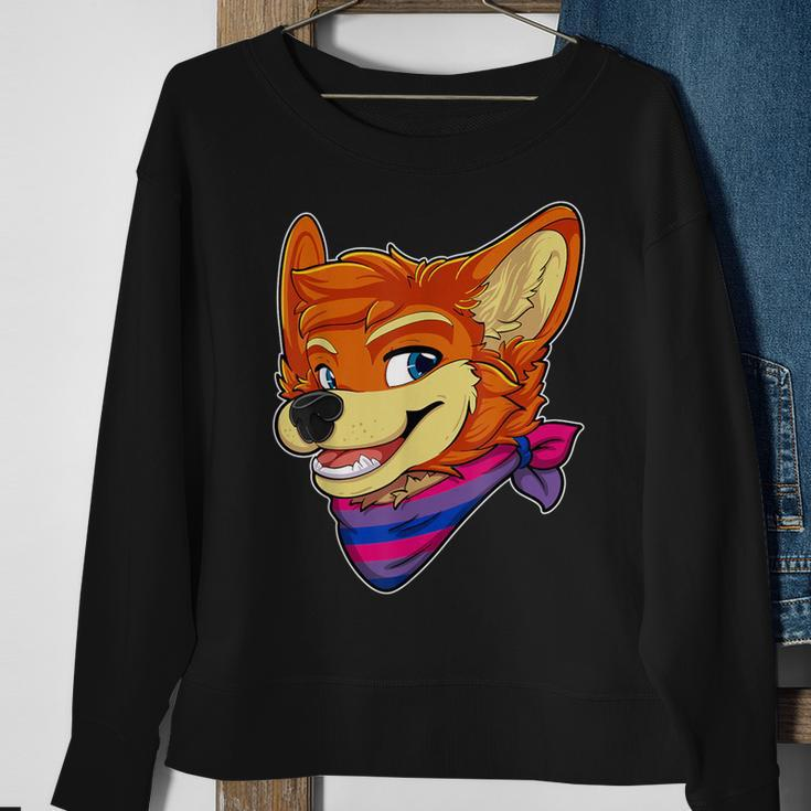 Bisexual Fursona Furry Fox Gay Rights Pride Week Sweatshirt Gifts for Old Women
