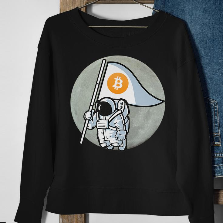 Bitcoin Cryptocurrency Astronaut Future Funny Moon Moon Funny Gifts Sweatshirt Gifts for Old Women