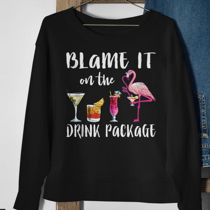 Blame It On The Drink Package Cruise Vacation Cruising Sweatshirt Gifts for Old Women