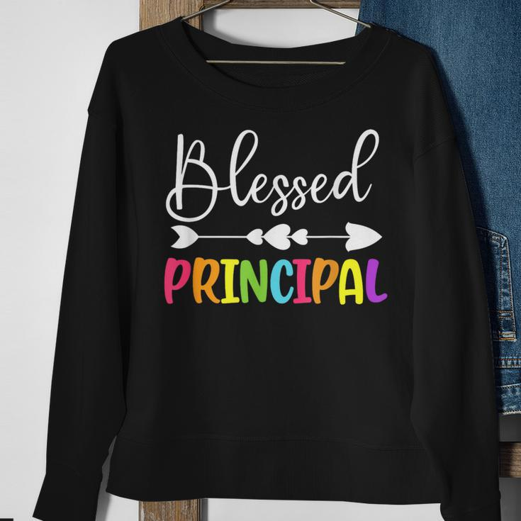 Blessed Principal Back To School Principal Appreciation Sweatshirt Gifts for Old Women